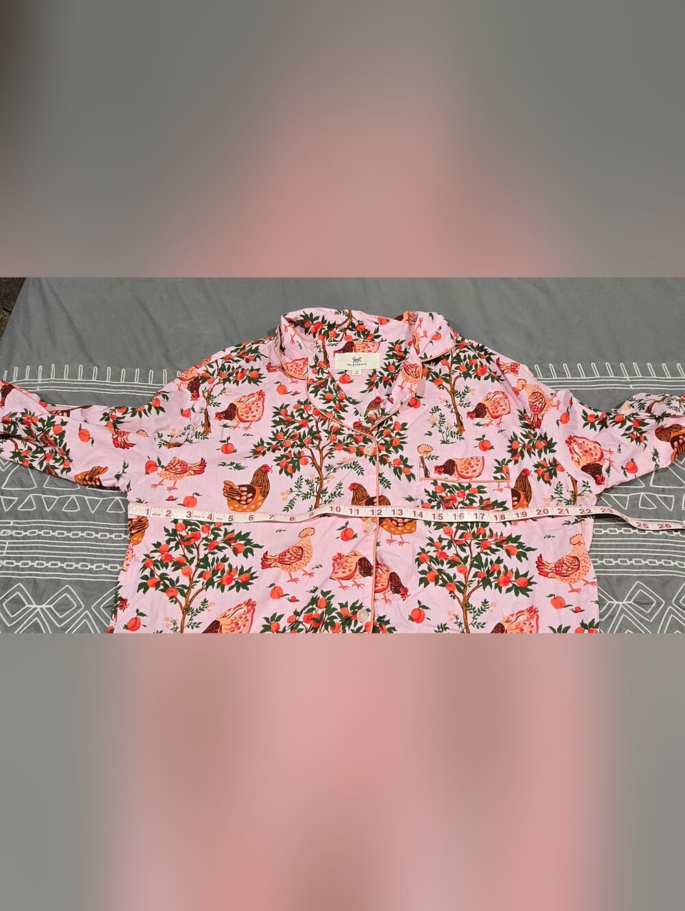 Printfresh Hen House Pajamas In Ballet Pink Size Medium Tall - Picture 5 of 10